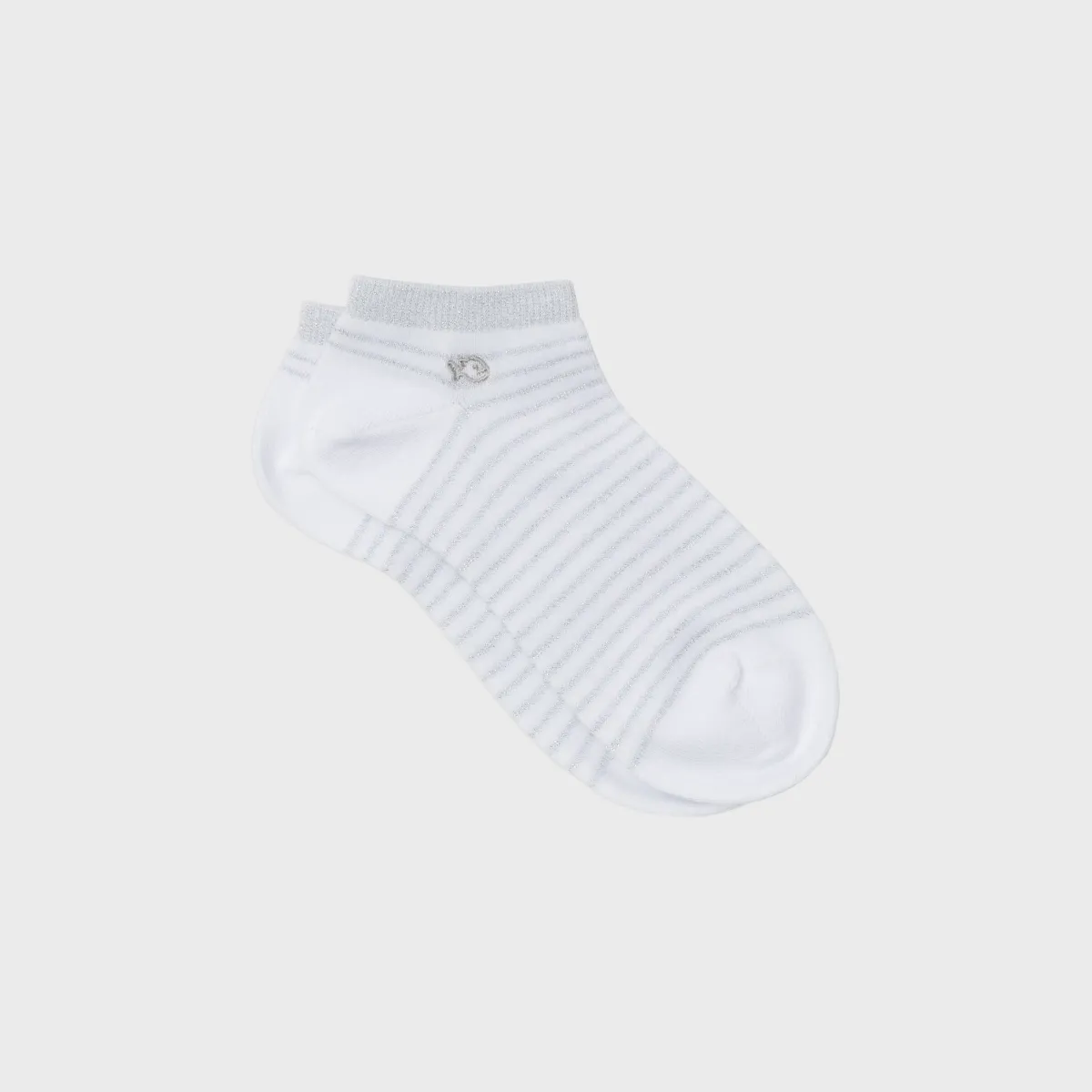 socquettes_pailletes_en_coton_peign_rayes__blanc_ray_argent_1.webp BILLYBELT Socquettes pailletées en coton peigné Rayées - Blanc, rayé argent>Femme Socquettes