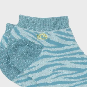 BILLYBELT Socquettes pailletées en coton peigné Zèbre ->Femme Socquettes