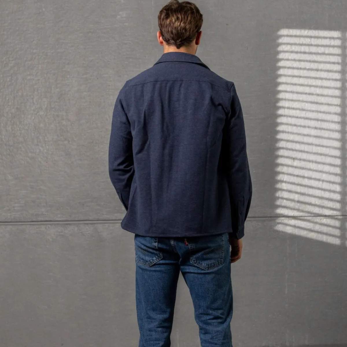surchemise_en_polyester_recycl_bleu_2.webp BILLYBELT Surchemise en polyester recyclé Bleu> Chemises Et Surchemises
