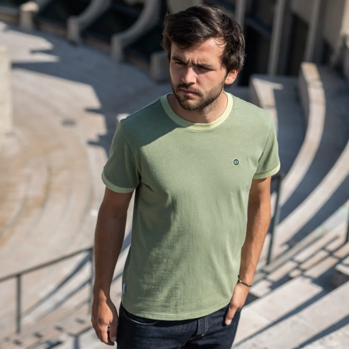 tshirt_en_coton_biologique_flamm__kaki_4.webp BILLYBELT T-shirt en coton biologique flammé -> T-Shirts