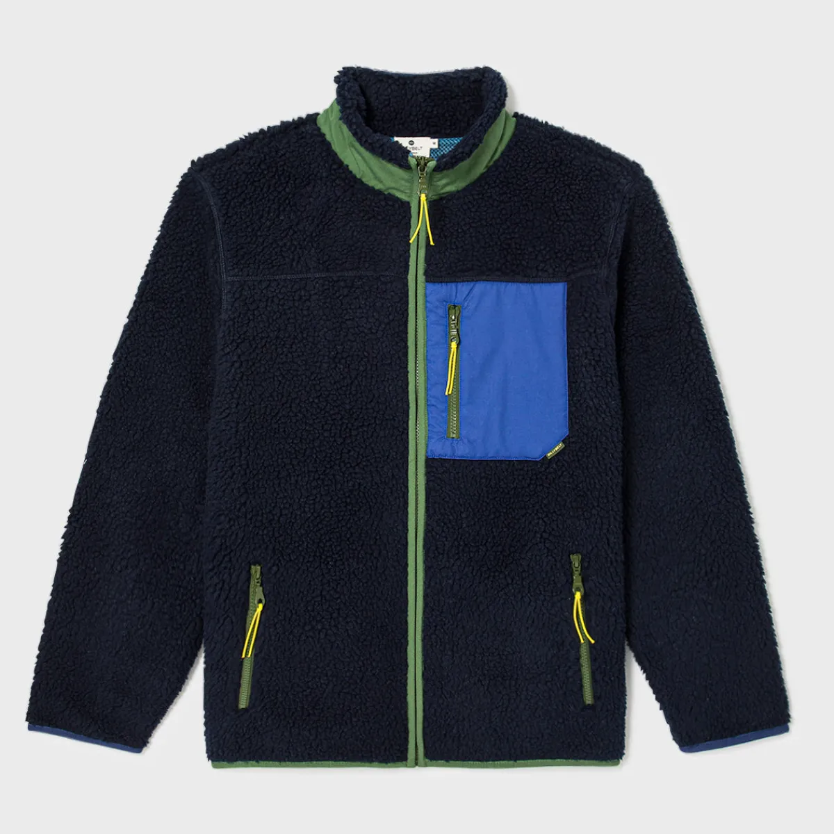 veste_sherpa_mixte_zippe_bleu_marine_1.webp BILLYBELT Veste sherpa mixte zippée>Homme Vestes Et Pulls En Sherpa Homme