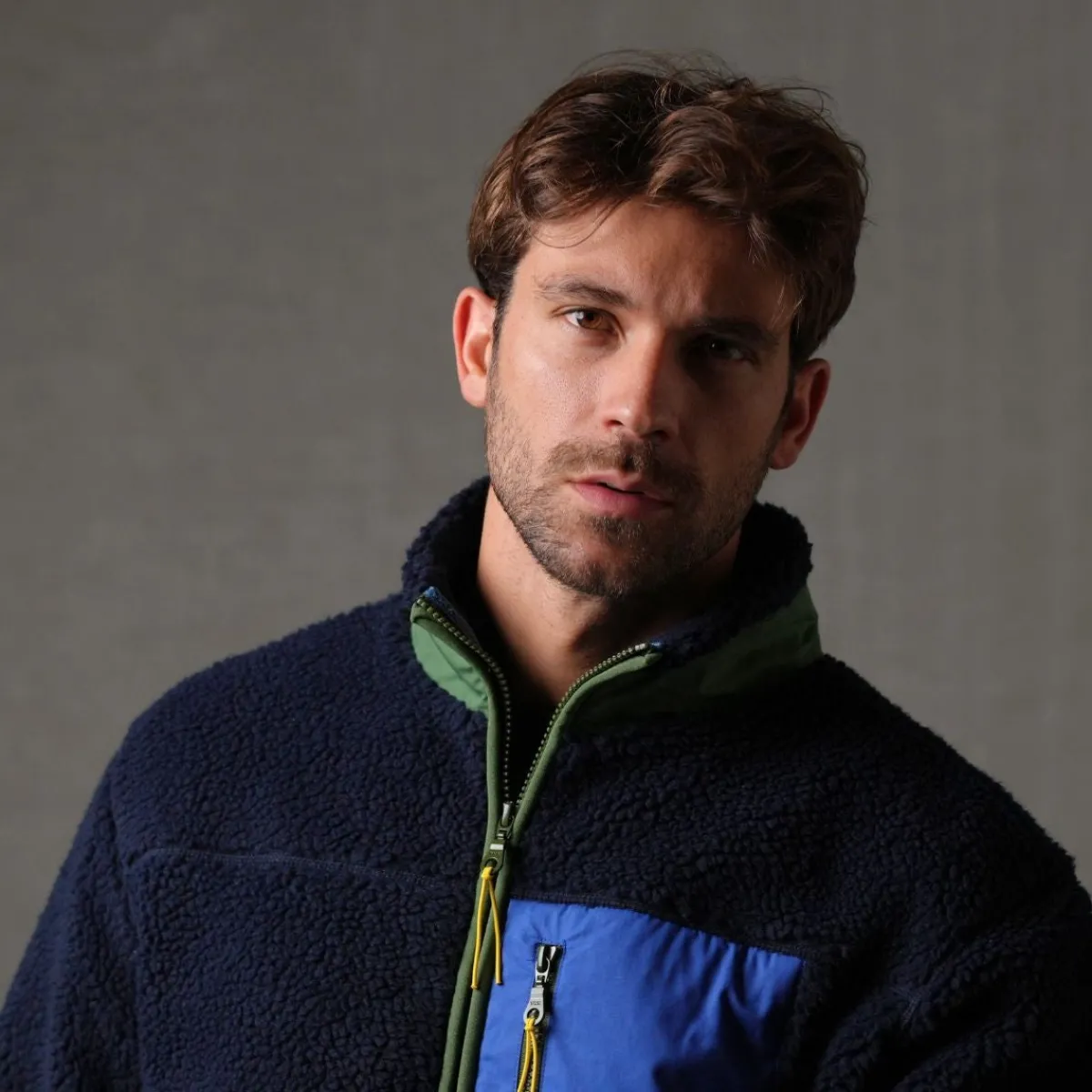 veste_sherpa_mixte_zippe_bleu_marine_2.webp BILLYBELT Veste sherpa mixte zippée>Homme Vestes Et Pulls En Sherpa Homme