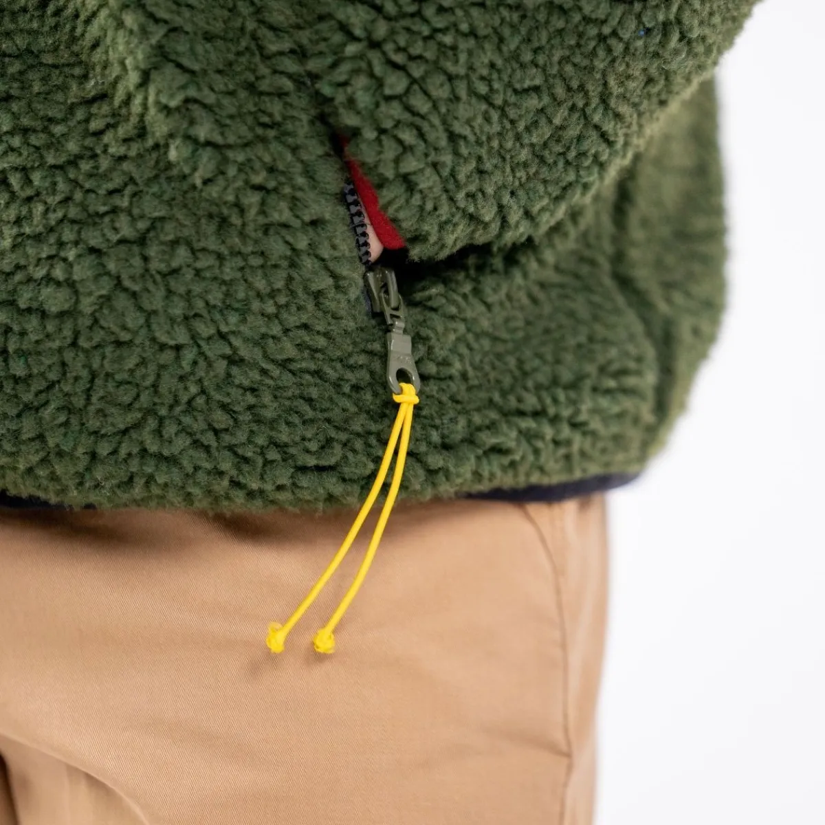 veste_sherpa_mixte_zippe_kaki_5.webp BILLYBELT Veste sherpa mixte zippée>Homme Vestes Et Pulls En Sherpa Homme