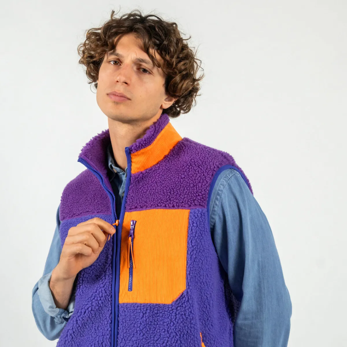 veste_sherpa_mixte_zippe_sans_manches_bubblegum_3.webp BILLYBELT Veste sherpa mixte zippée sans manches>Homme Vestes Et Pulls En Sherpa Homme