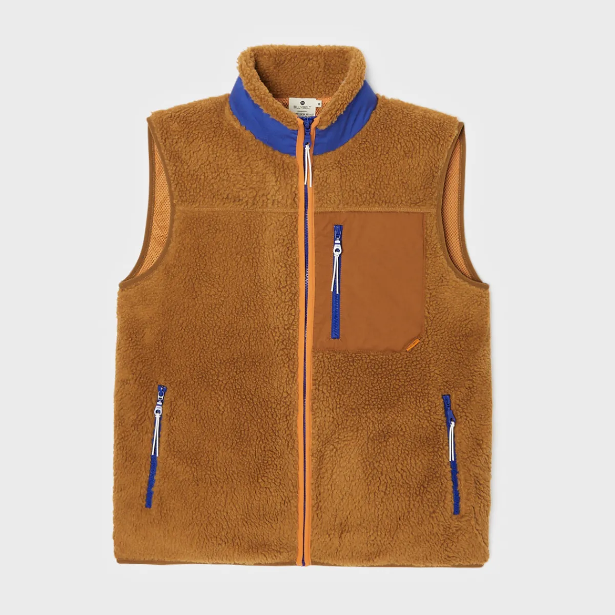 veste_sherpa_mixte_zippe_sans_manches_camel_1.webp BILLYBELT Veste sherpa mixte zippée sans manches>Homme Vestes Et Pulls En Sherpa Homme