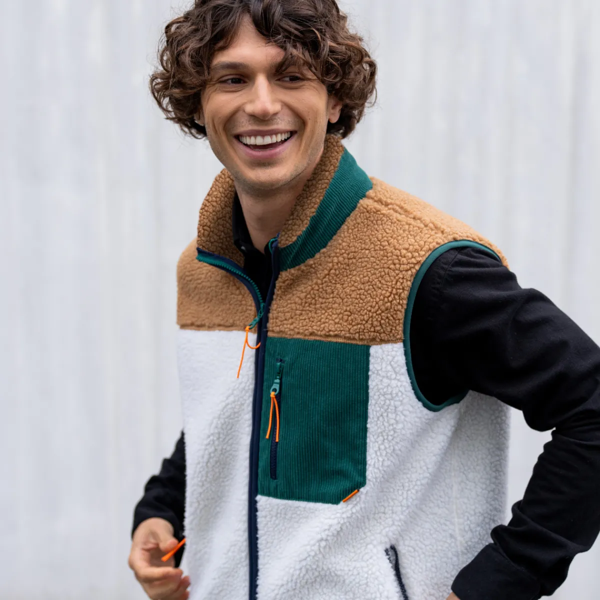 veste_sherpa_mixte_zippe_sans_manches_pistache_0.webp BILLYBELT Veste sherpa mixte zippée sans manches>Homme Vestes Et Pulls En Sherpa Homme